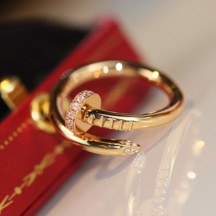 [Sprite Jewelry]Size 7 ring with real gold and diamonds