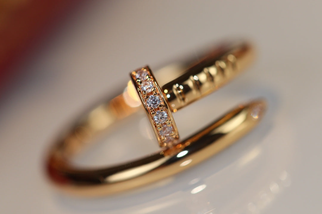 [Sprite Jewelry]Size 7 ring with real gold and diamonds