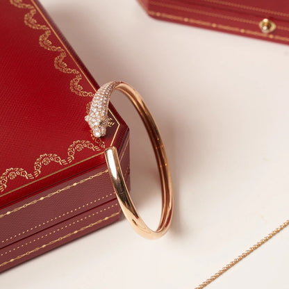 ¡®Sprite Jewelry¡¯PANTHERE ROSE GOLD DIAMOND OPEN BRACELET
