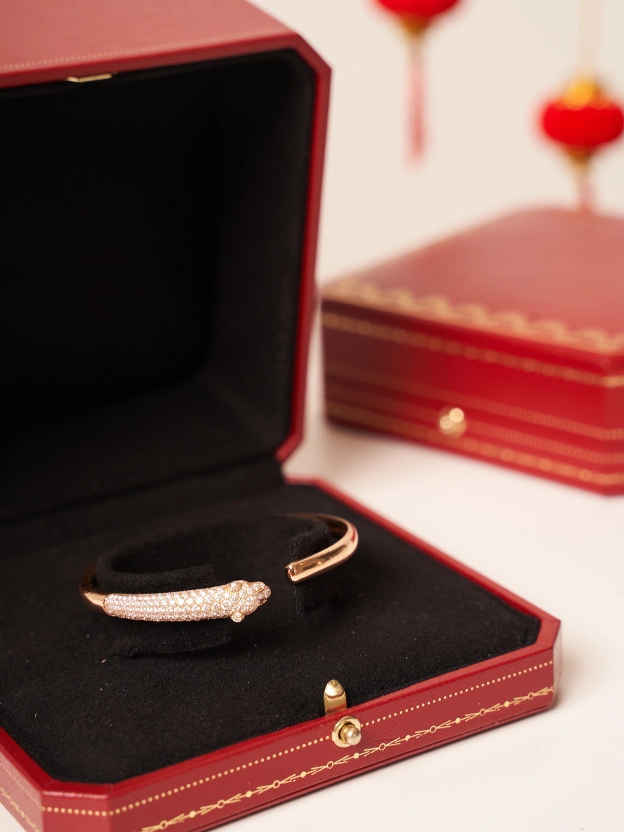 ¡®Sprite Jewelry¡¯PANTHERE ROSE GOLD DIAMOND OPEN BRACELET
