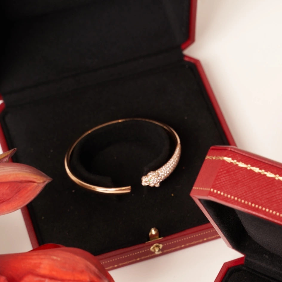 ¡®Sprite Jewelry¡¯PANTHERE ROSE GOLD DIAMOND OPEN BRACELET