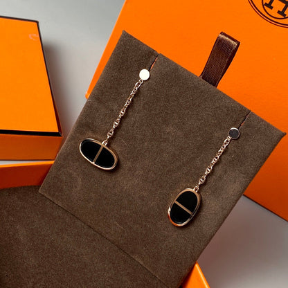 ¡®Sprite Jewelry¡¯CHAINE VERSO BLACK CERAMIC EARRINGS