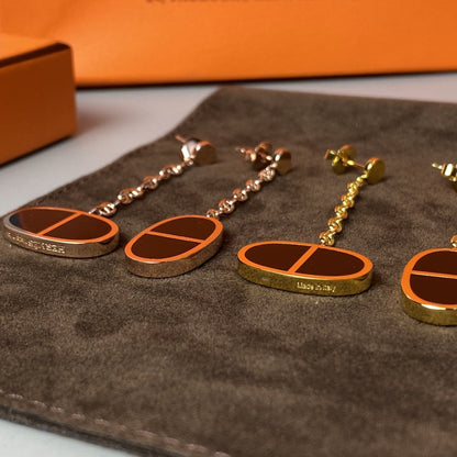 ¡®Sprite Jewelry¡¯CHAINE VERSO BLACK CERAMIC EARRINGS