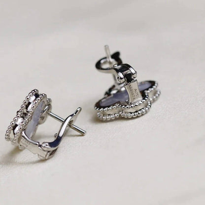 ¡®Sprite Jewelry¡¯CLOVER MEDIUM 1 MOTIFS  WHITE MOP EARRINGS SILVER