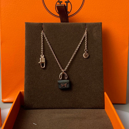 ¡®Sprite Jewelry¡¯CONSTANCE BLACK PEDANT PINK GOLD NECKLACE