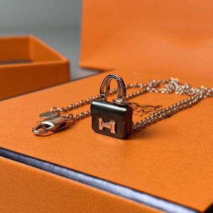 ¡®Sprite Jewelry¡¯CONSTANCE BLACK PEDANT PINK GOLD NECKLACE