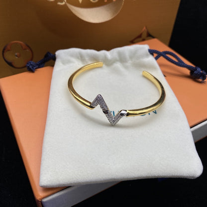 ¡®Sprite Jewelry¡¯VOLTE UPSITE DOWN DIAMOND GOLD OPEN BRACELET