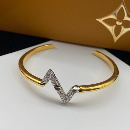 ¡®Sprite Jewelry¡¯VOLTE UPSITE DOWN DIAMOND GOLD OPEN BRACELET