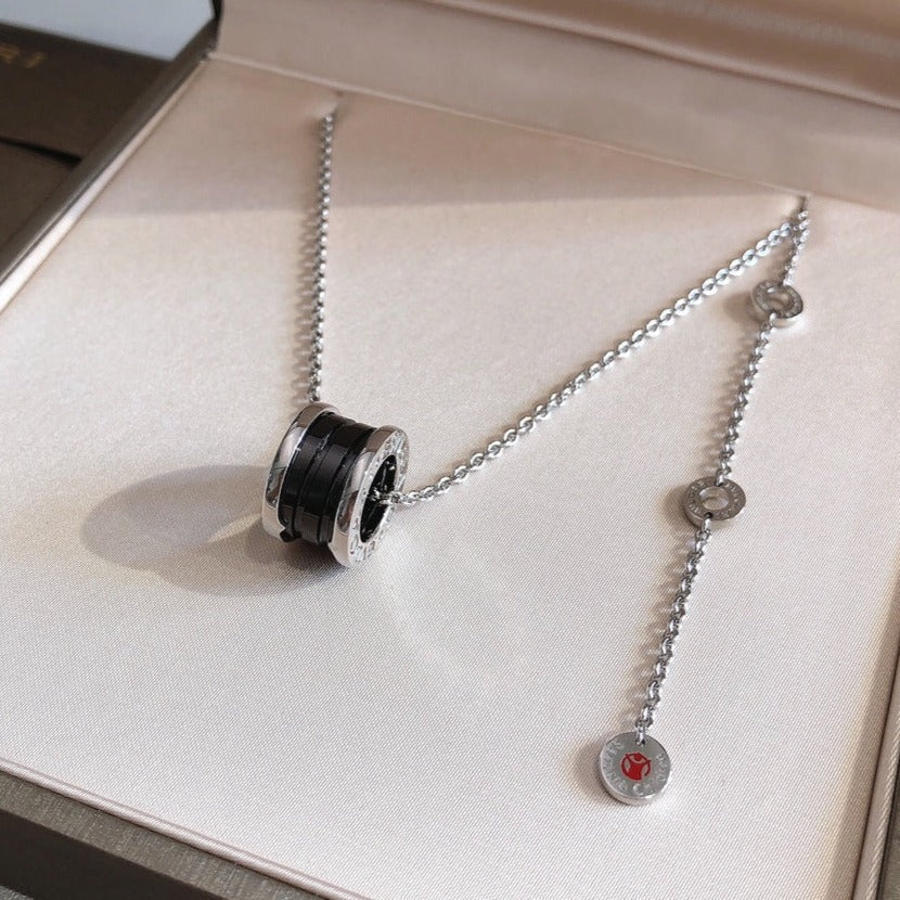 [Sprite Jewelry]ZERO 1 BLACK CERAMIC SILVER NECKLACE