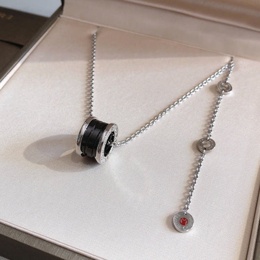 [Sprite Jewelry]ZERO 1 BLACK CERAMIC SILVER NECKLACE