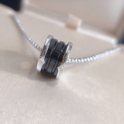 [Sprite Jewelry]ZERO 1 BLACK CERAMIC SILVER NECKLACE