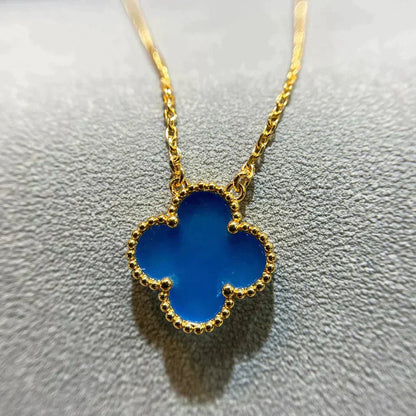 ¡®Sprite Jewelry¡¯CLOVER 15MM BLUE AGATE NECKLACE