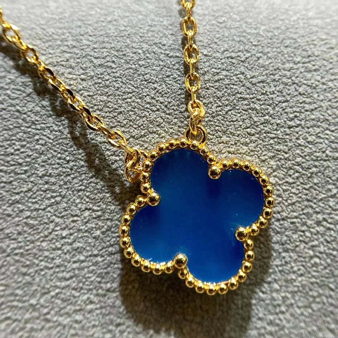 ¡®Sprite Jewelry¡¯CLOVER 15MM BLUE AGATE NECKLACE