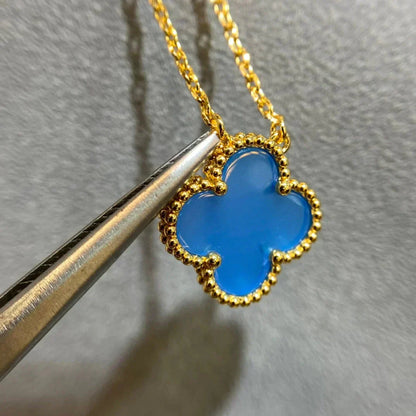 ¡®Sprite Jewelry¡¯CLOVER 15MM BLUE AGATE NECKLACE