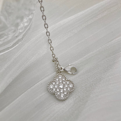 ¡®Sprite Jewelry¡¯CLOVER 5 MOTIFS SILVER DIAMONDS NECKLACE