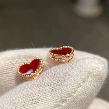 ¡®Sprite Jewelry¡¯HEART CARNELIAN STUD EARRINGS