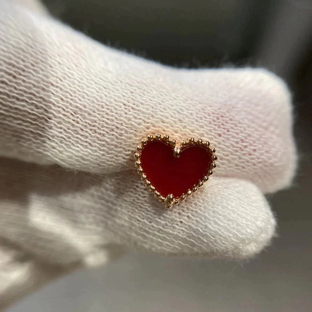 ¡®Sprite Jewelry¡¯HEART CARNELIAN STUD EARRINGS