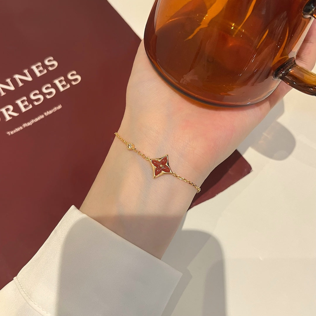 ¡®Sprite Jewelry¡¯COLOR STAR CARNELIAN PINK GOLD DIAMOND BRACELET