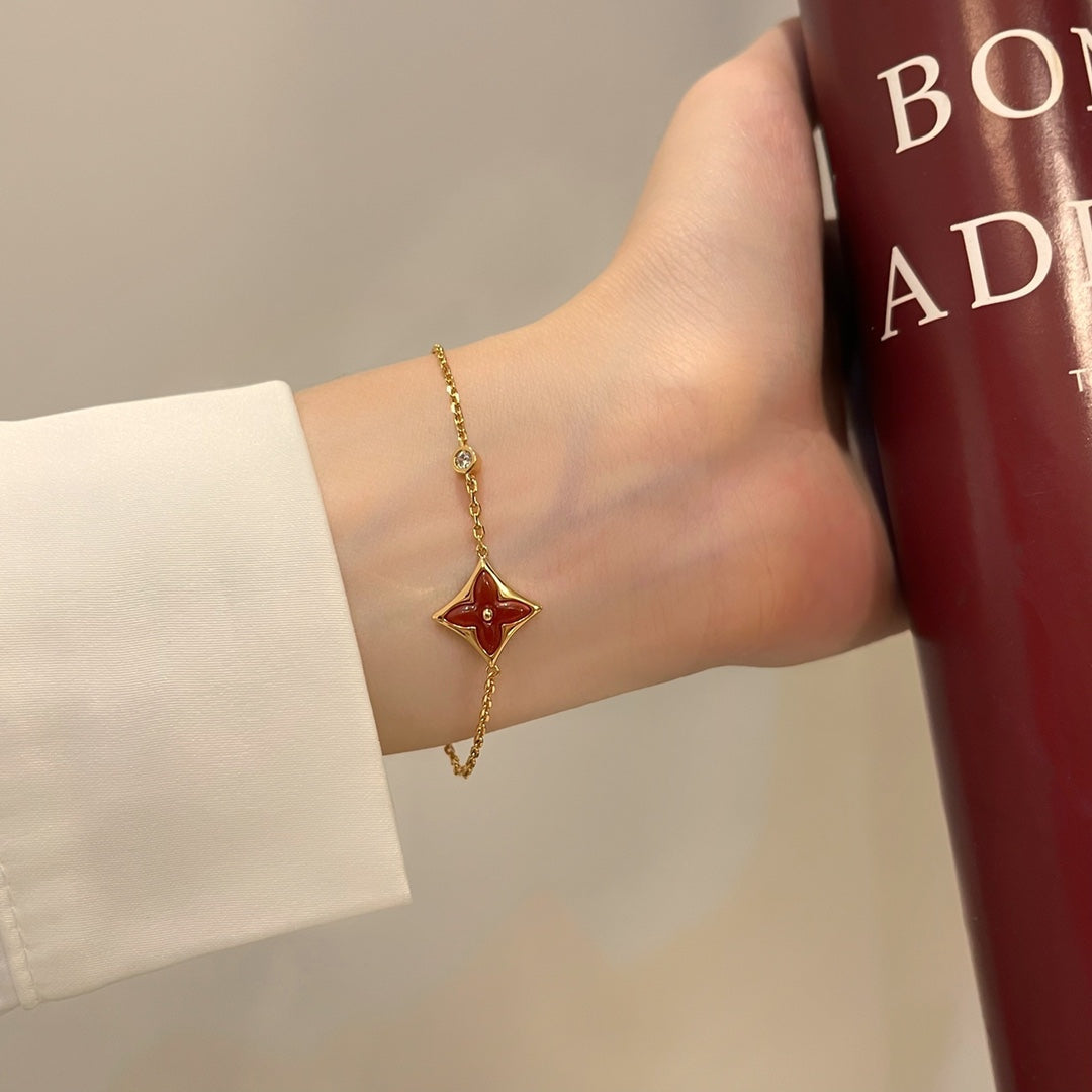 ¡®Sprite Jewelry¡¯COLOR STAR CARNELIAN PINK GOLD DIAMOND BRACELET