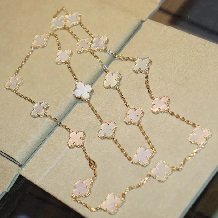 ¡®Sprite Jewelry¡¯CLOVER 20 MOTIFS WHITE MOP NECKLACE