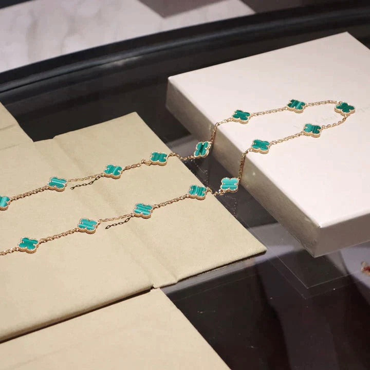 ¡®Sprite Jewelry¡¯CLOVER 20 MOTIFS MALACHITE GOLD