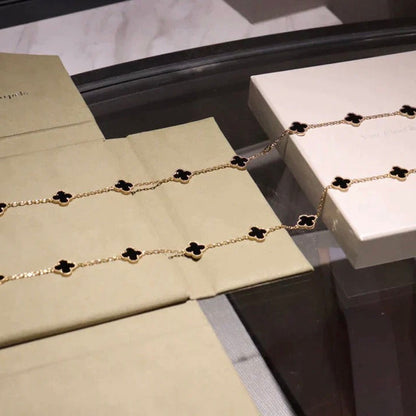 ¡®Sprite Jewelry¡¯CLOVER 20 MOTIFS ONYX NECKLACE