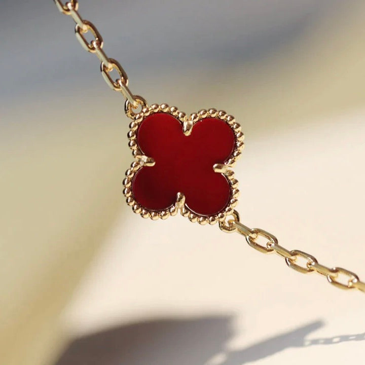 ¡®Sprite Jewelry¡¯CLOVER 20 MOTIFS CARNELIAN NECKLACE