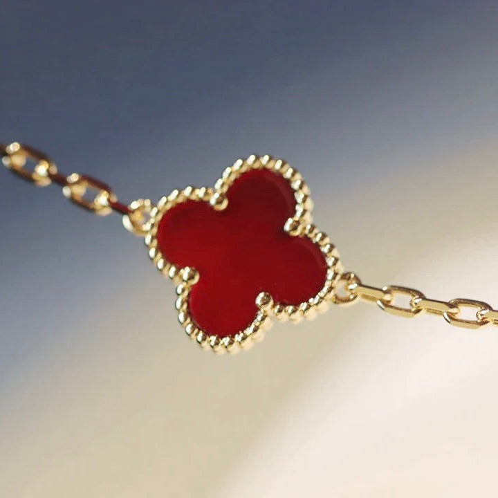 ¡®Sprite Jewelry¡¯CLOVER 20 MOTIFS CARNELIAN NECKLACE