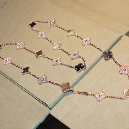 ¡®Sprite Jewelry¡¯CLOVER 20 MOTIFS DARK MOP DIAMOND  NECKLACE