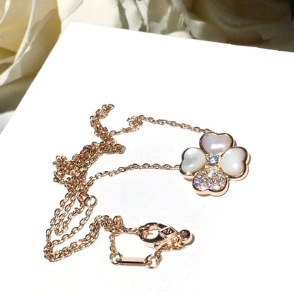 ¡®Sprite Jewelry¡¯CLOVER MOP DIAMOND ROSE GOLD NECKLACE