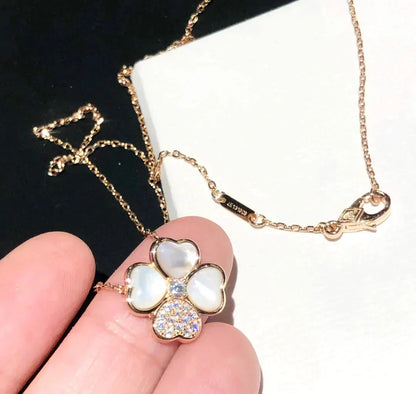 ¡®Sprite Jewelry¡¯CLOVER MOP DIAMOND ROSE GOLD NECKLACE