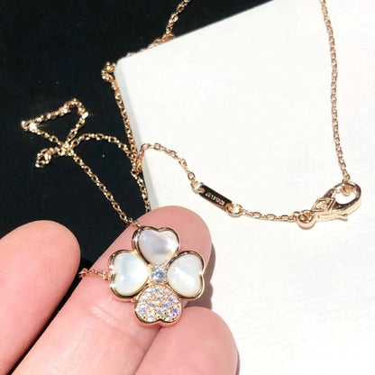 ¡®Sprite Jewelry¡¯CLOVER MOP DIAMOND ROSE GOLD NECKLACE