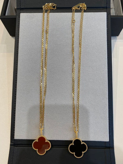 ¡®Sprite Jewelry¡¯CLOVER 25MM NECKLACE GOLD CARNELIAN