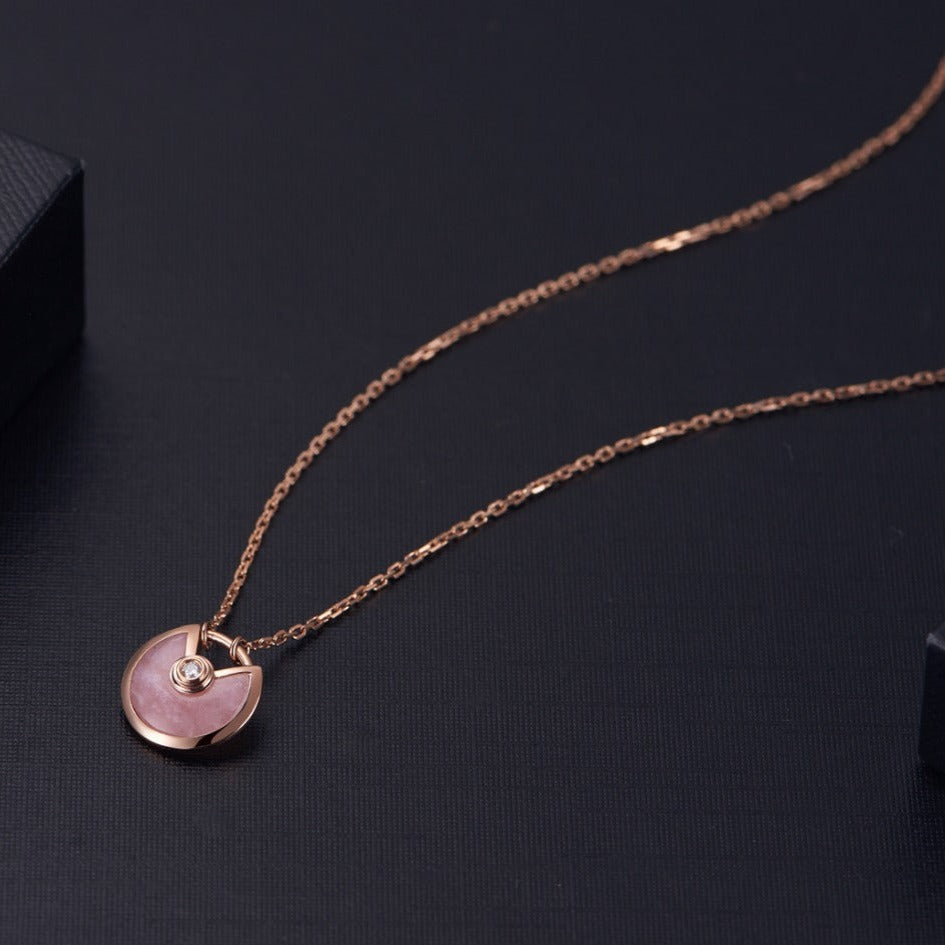 ¡®Sprite Jewelry¡¯AMULETTE ROSE GOLD PINK MOP NECKLACE