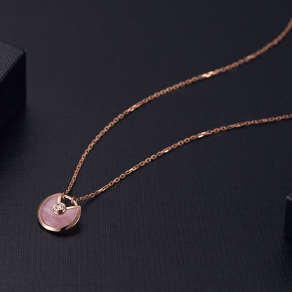 ¡®Sprite Jewelry¡¯AMULETTE ROSE GOLD PINK MOP NECKLACE