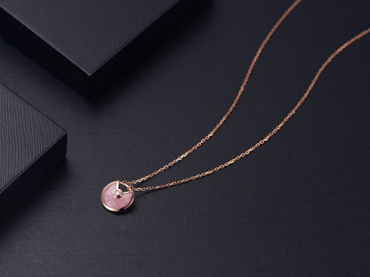 ¡®Sprite Jewelry¡¯AMULETTE ROSE GOLD PINK MOP NECKLACE