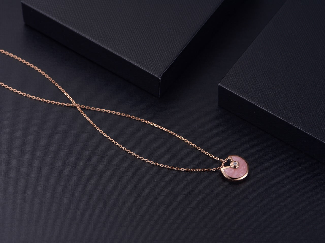 ¡®Sprite Jewelry¡¯AMULETTE ROSE GOLD PINK MOP NECKLACE