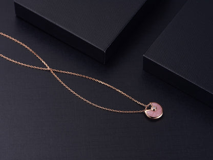 ¡®Sprite Jewelry¡¯AMULETTE ROSE GOLD PINK MOP NECKLACE