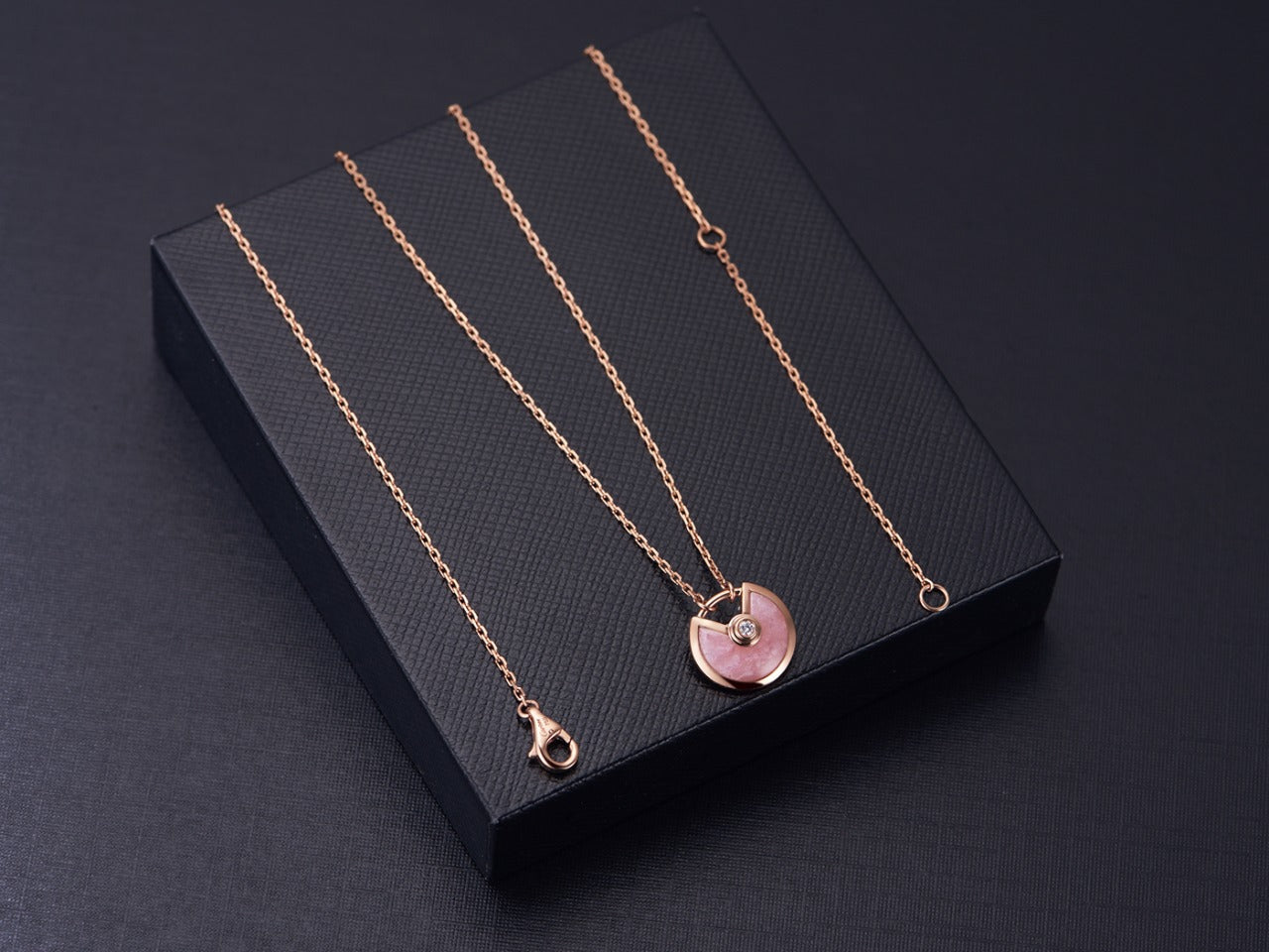¡®Sprite Jewelry¡¯AMULETTE ROSE GOLD PINK MOP NECKLACE