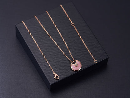 ¡®Sprite Jewelry¡¯AMULETTE ROSE GOLD PINK MOP NECKLACE