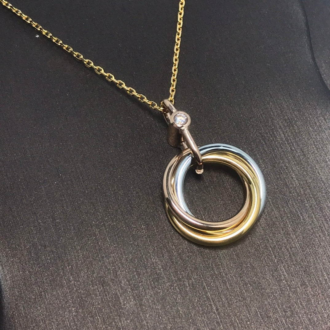 ¡®Sprite Jewelry¡¯TRINITY SILVER GOLD PINK GOLD NECKLACE
