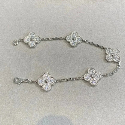 [Sprite Jewelry] New  CLOVER 5 MOTIF FULL DIAMOND BRACELET COLLECTION