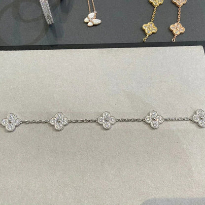 [Sprite Jewelry] New  CLOVER 5 MOTIF FULL DIAMOND BRACELET COLLECTION