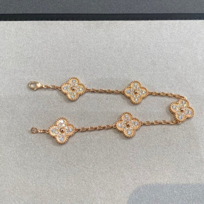 [Sprite Jewelry] New  CLOVER 5 MOTIF FULL DIAMOND BRACELET COLLECTION