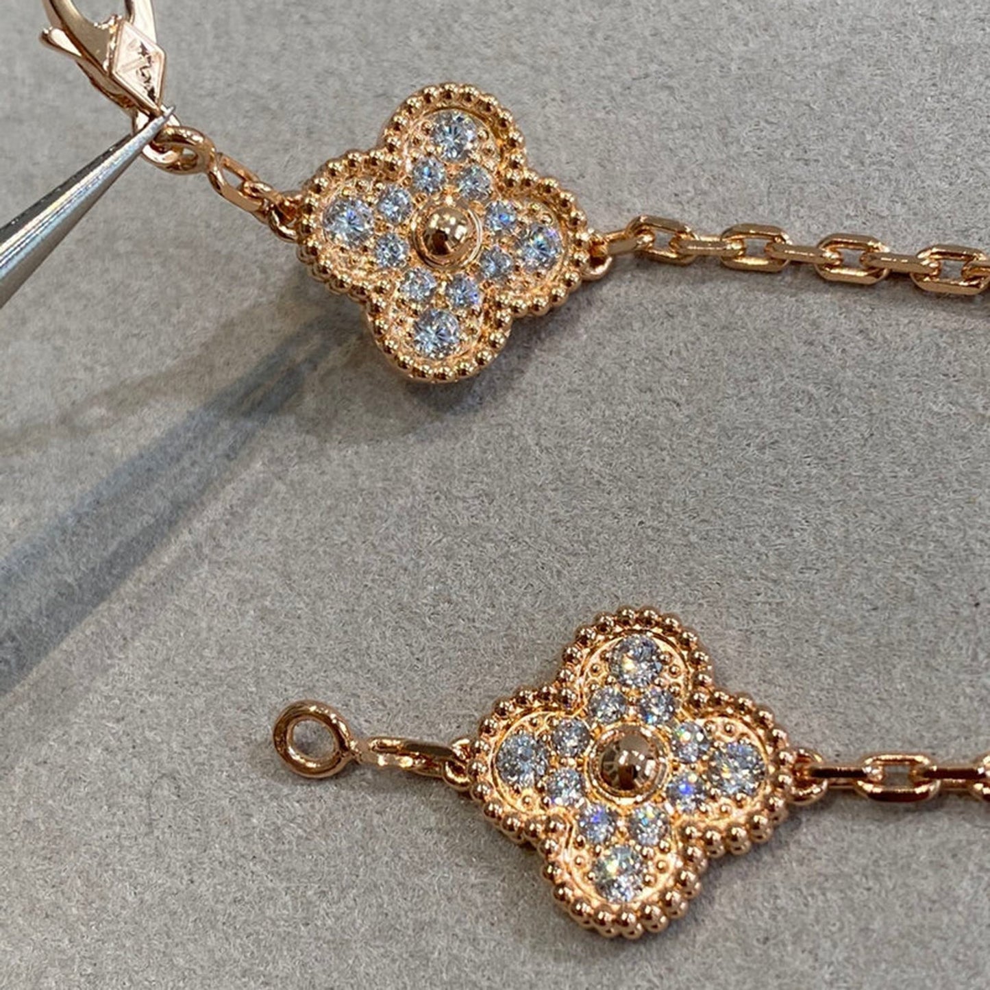 [Sprite Jewelry] New  CLOVER 5 MOTIF FULL DIAMOND BRACELET COLLECTION