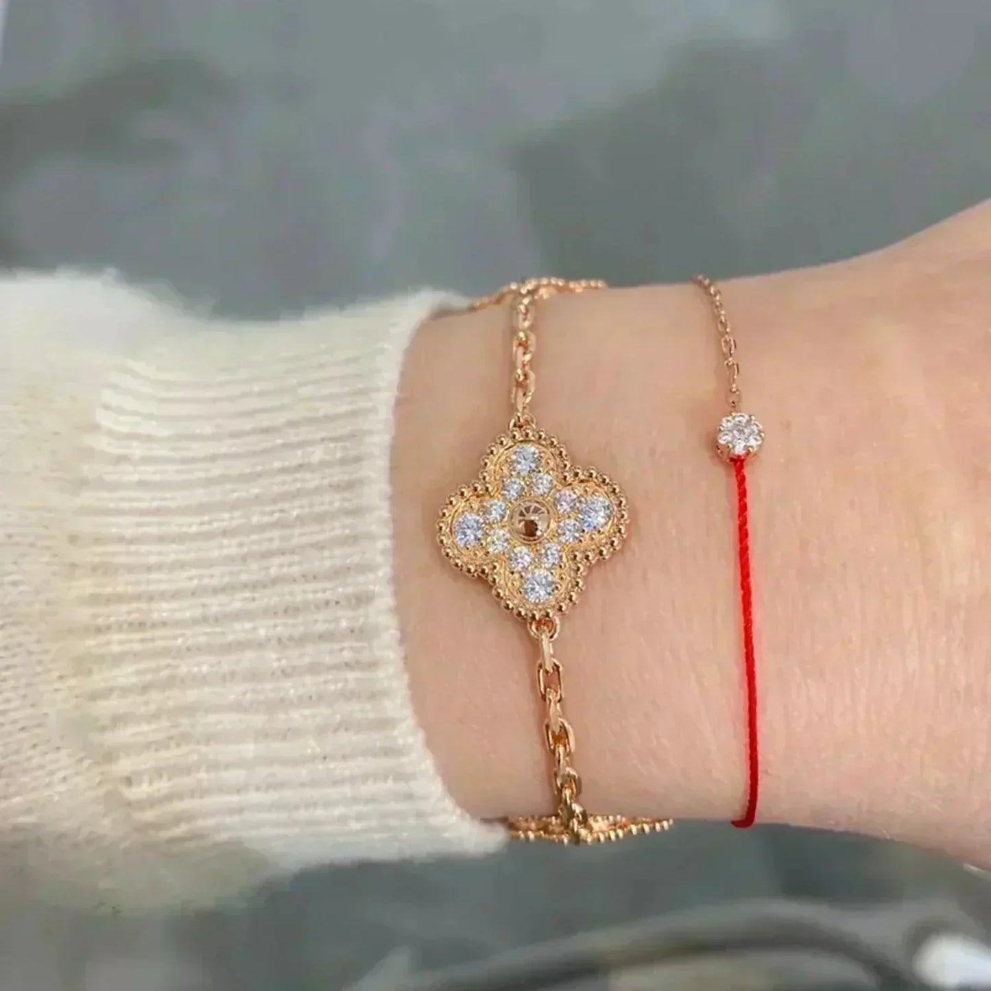 [Sprite Jewelry] New  CLOVER 5 MOTIF FULL DIAMOND BRACELET COLLECTION