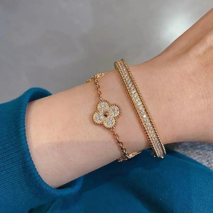 [Sprite Jewelry] New  CLOVER 5 MOTIF FULL DIAMOND BRACELET COLLECTION