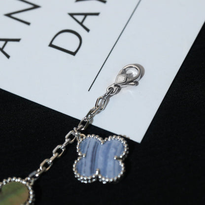 ¡®Sprite Jewelry¡¯CLOVER BRACELET 5 MOTIFS MOP CHALCEDONY SILVER