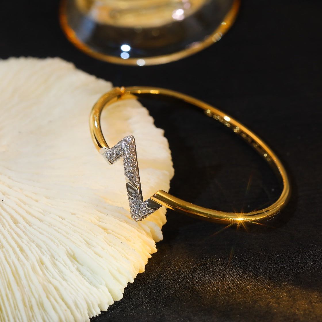 ¡®Sprite Jewelry¡¯VOLTE UPSITE DOWN GOLD DIAMOND BRACELET