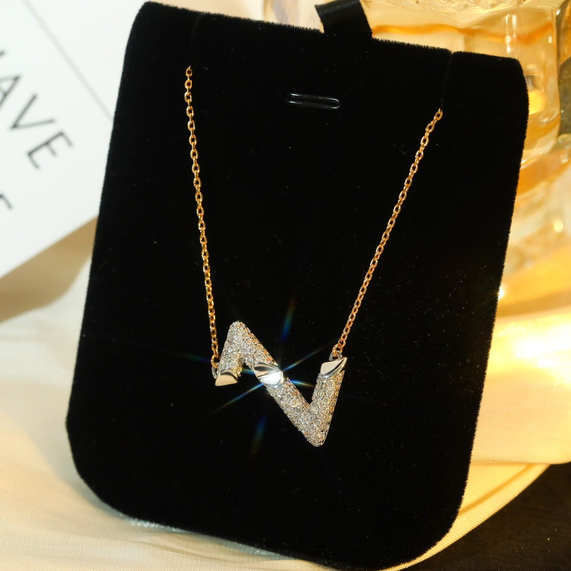 ¡®Sprite Jewelry¡¯VOLT SILVER DIAMOND PEDANT NECKLACE